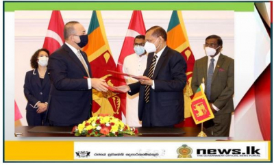 The Minister of Foreign Affairs of Turkey pays an official visit to Sri Lanka