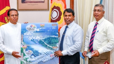 Grama Shakthi Instant lottery ticket presented to the President