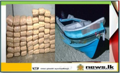 Navy apprehends suspect with Kerala Cannabis worth over Rs. 60 million in gross street value in northern waters