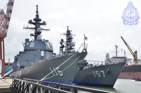 Two Japanese naval ships arrive at the Port of Colombo
