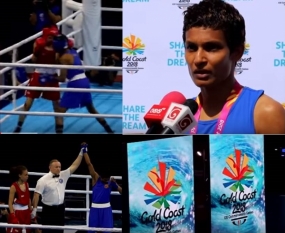 Lankan boxer Anusha advances to semi-finals at Commonwealth Games
